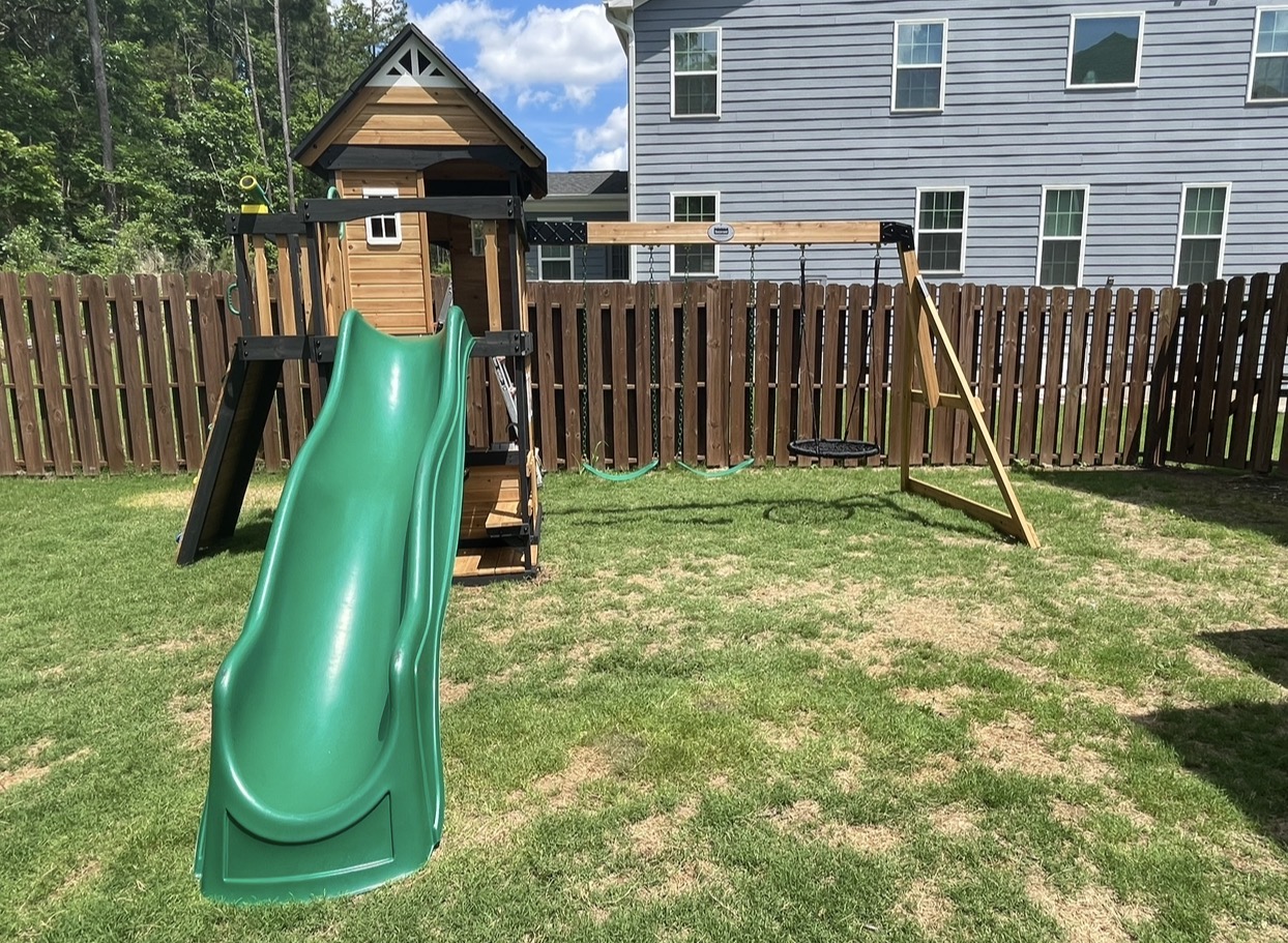 After — playset installation